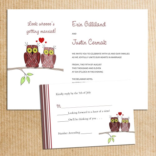 The Wood Wedding Collection Whimsical Owls