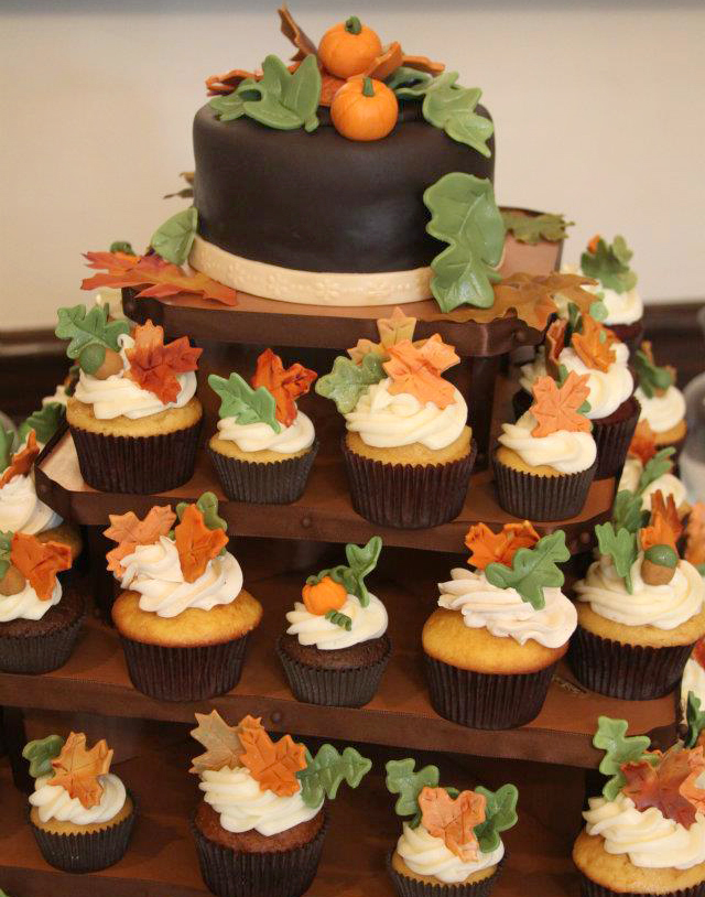 Horton Wedding Cupcake Tower Taking such a lovely cue from nature 
