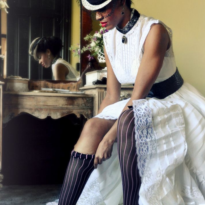 SteamPunk Bride Black Accents Details SteamPunk Bride Black Accents Details