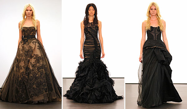enjoy the celebration of the color black Vera Wang Black Wedding Dress