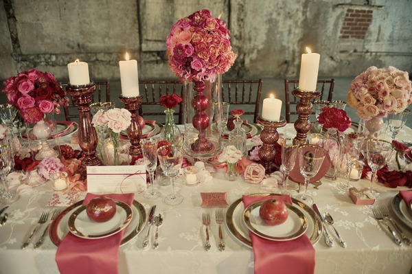 Pink Cream Floral Wood Gold Table Setting So whats the big deal right