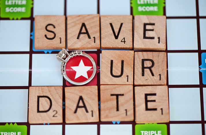 Scrabble Save The Date OneWed Scrabble Save The Date OneWed
