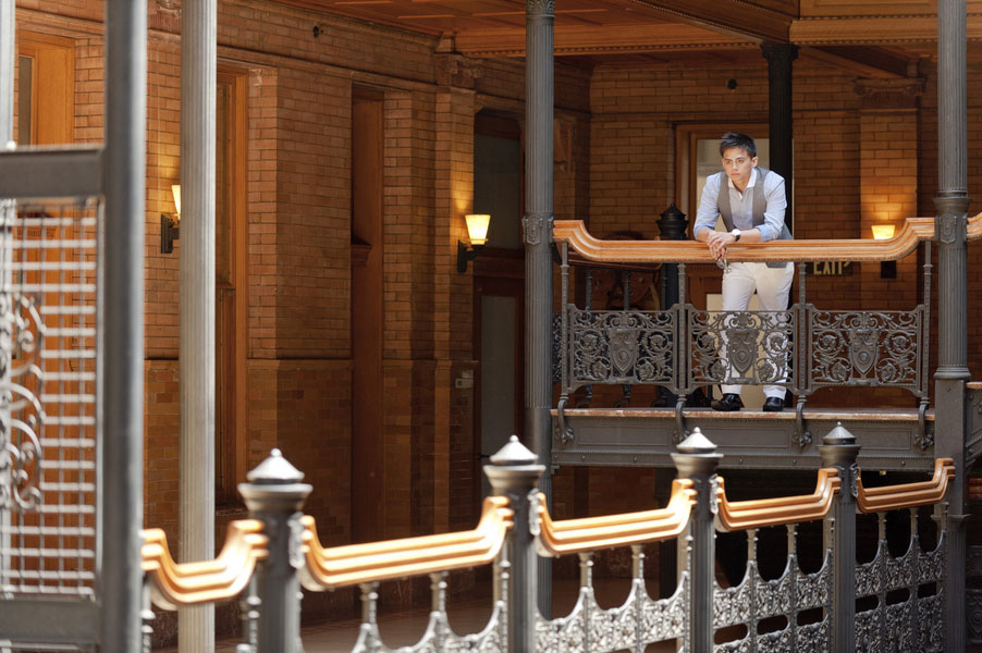Christine_Mike_Vintage_Proposal_Bradbury_Building_Engagement_Session_The_Big_Affair_8