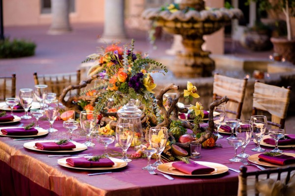 California_Mission_Style_Deep_Citrus_Pom_Table_Setting_Jill_Lauren_Photography_1