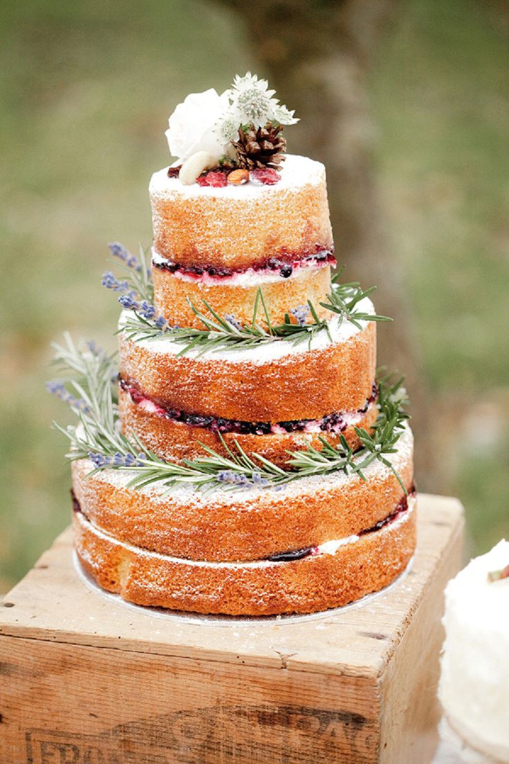 Naked Berry Cake with Rosemary via Style Me Pretty