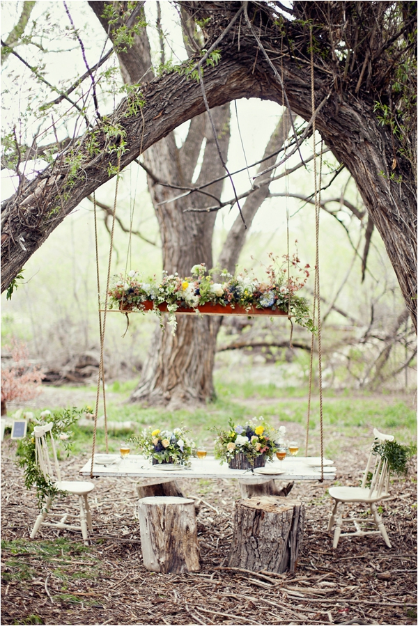 Tom Sawyer Inspired Outdoor Suspended Table via Le Magnifique Stephanie Sunderland Photography