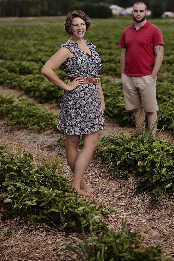 Maryse & Chad Strawberry Field Enagement Shoot Caroline Ross Photography
