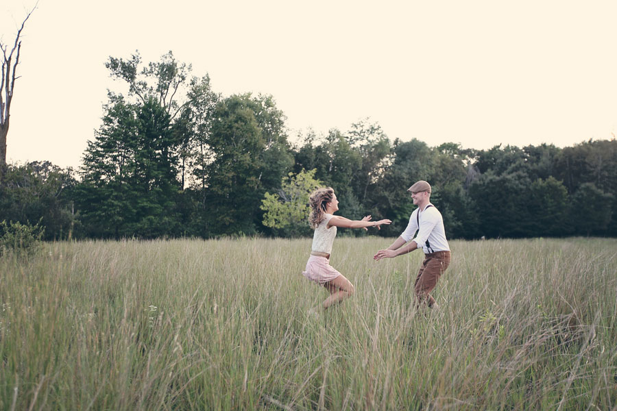Kayla & Josh Anthropologie Inspried Engagement Shoot Katy Hall Photography